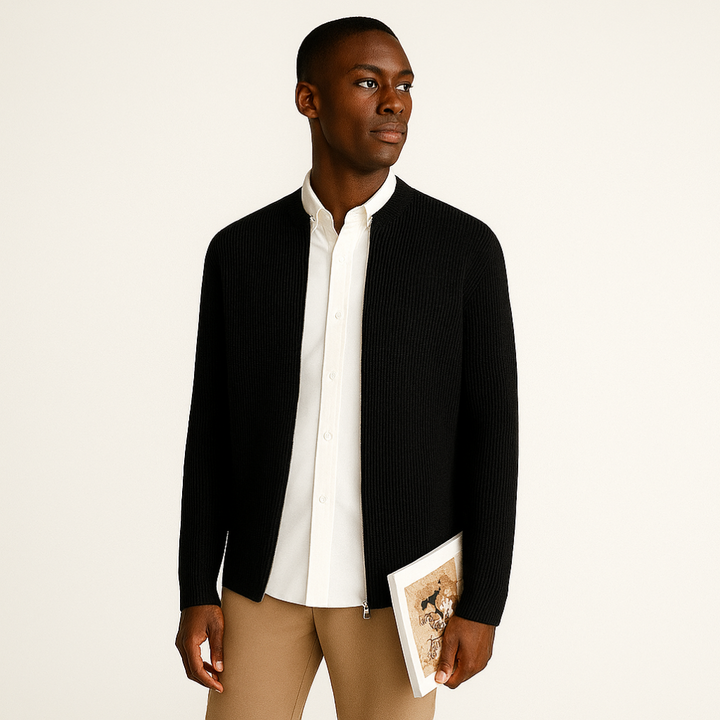 Herren-Cardigan mit Reißverschluss