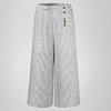 Striped pants with high waist and wide legs