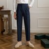 Men's trousers with high waist and slim fit