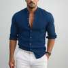 Men's shirt with slim fit and mandarin collar