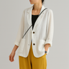 Blazer in natural fiber with relaxed fit