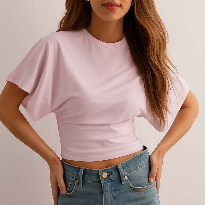 Klassisches T-Shirt mit Rundhalsausschnitt für den Sommer