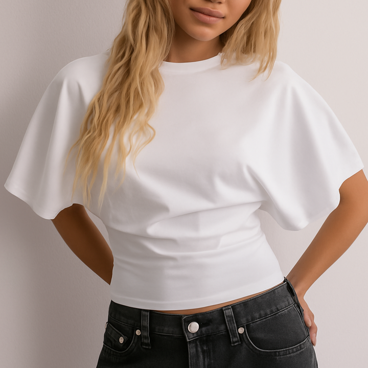 Klassisches T-Shirt mit Rundhalsausschnitt für den Sommer