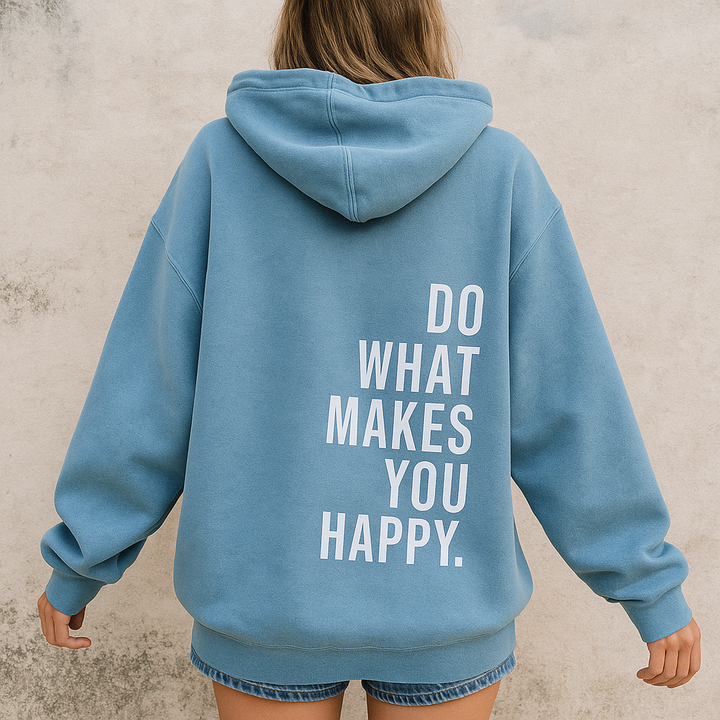 Printed cozy hoodie