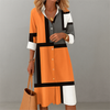 Dress with geometric pattern for women