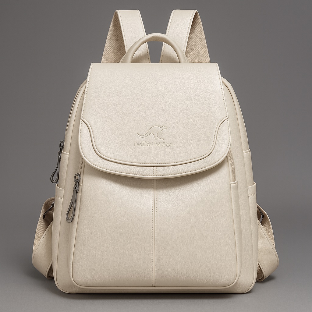 Diebstahlsichere Leder-Rucksack für stilvolle Frauen