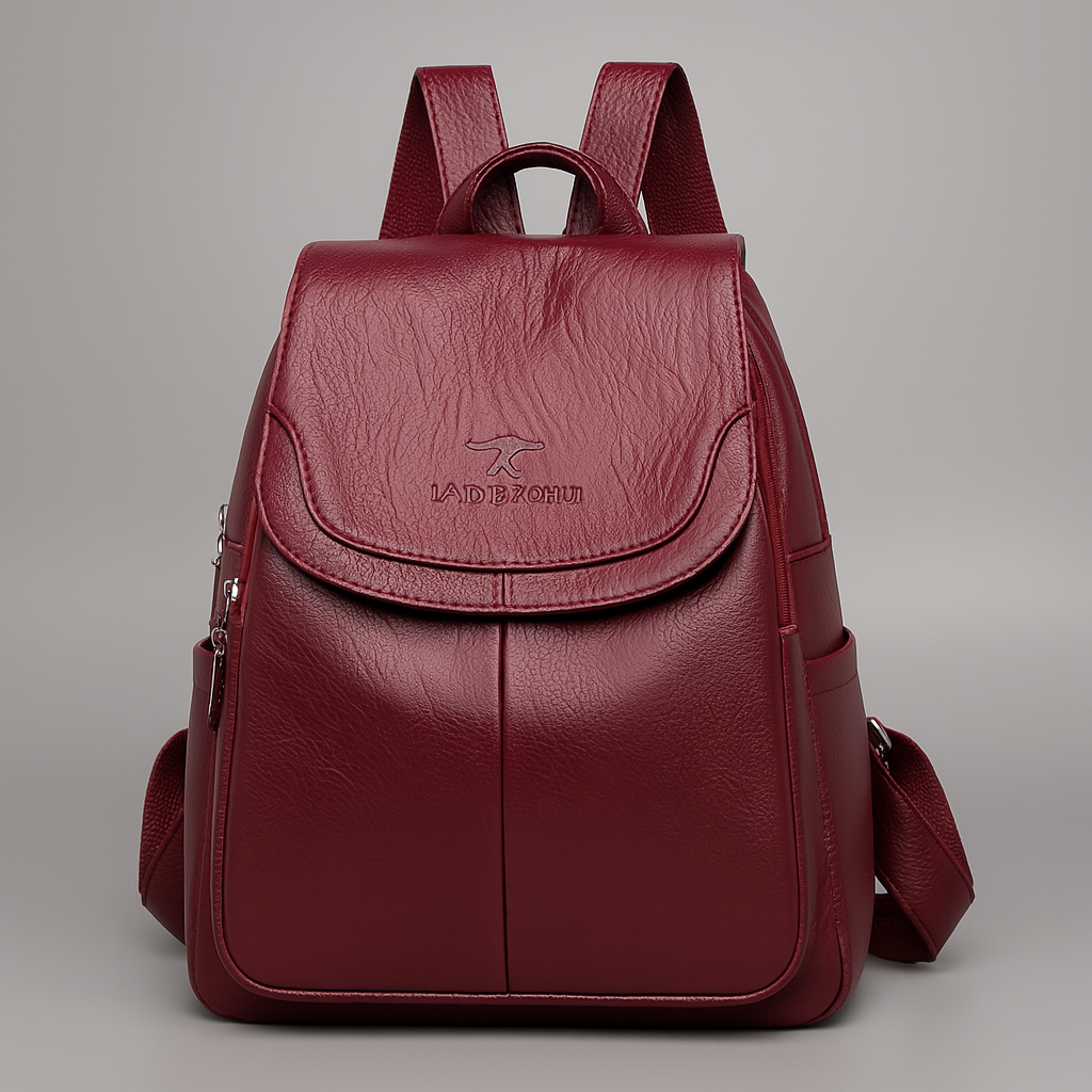 Diebstahlsichere Leder-Rucksack für stilvolle Frauen