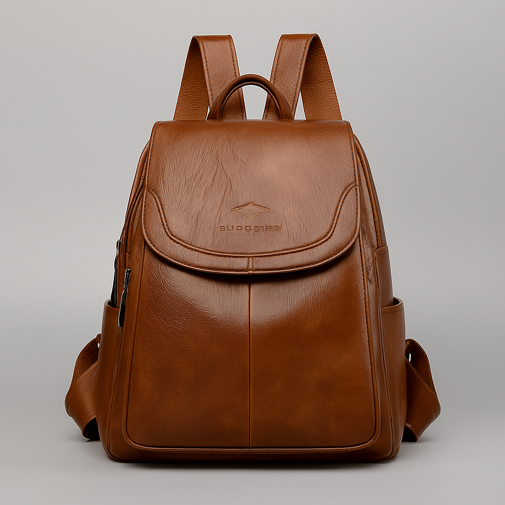 Diebstahlsichere Leder-Rucksack für stilvolle Frauen