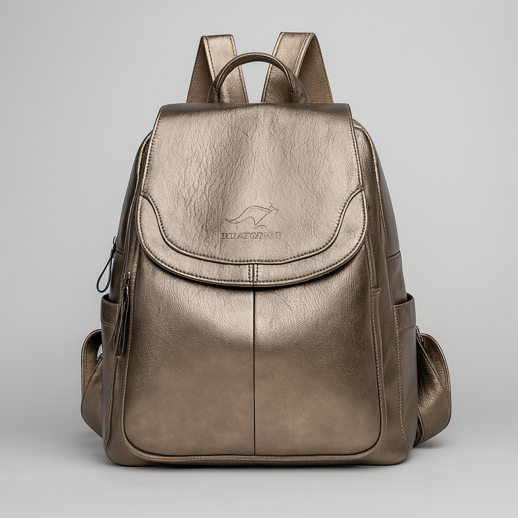 Diebstahlsichere Leder-Rucksack für stilvolle Frauen