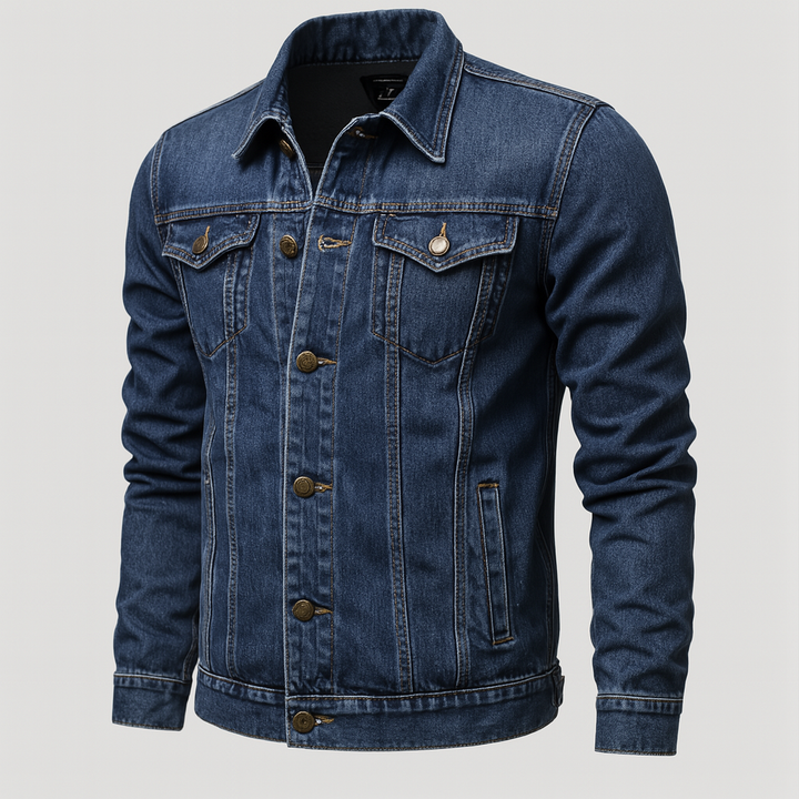 Denim trucker jacket for men