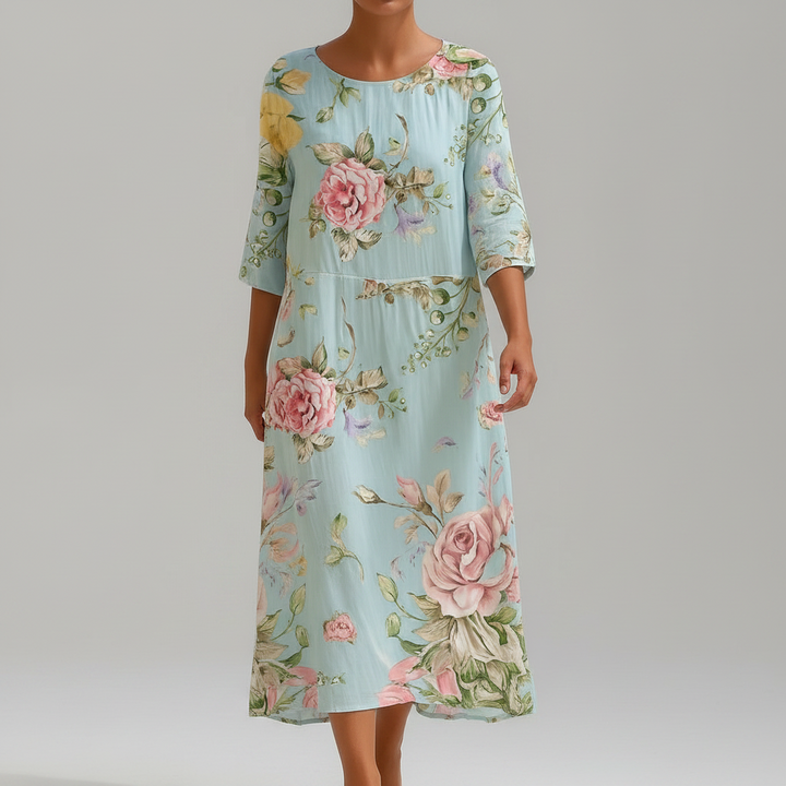 Kvinnens elegante blomster sommerkjole