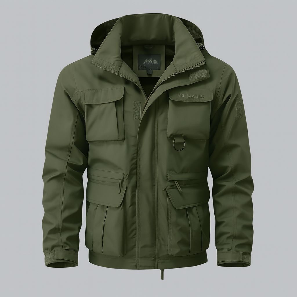 Waterproof men's jacket in military style