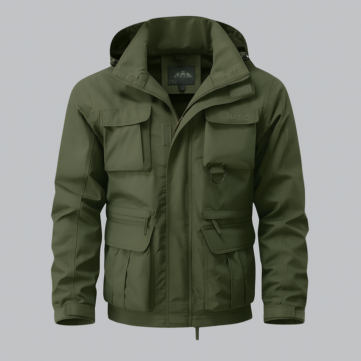 Waterproof men's jacket in military style