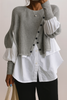 To-i-én Pullover mit weißem Blusenrand