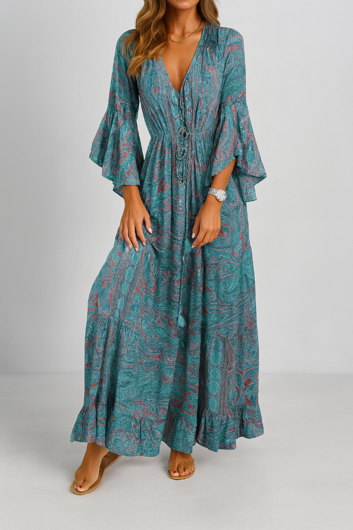 Bohemian maxi dress for women