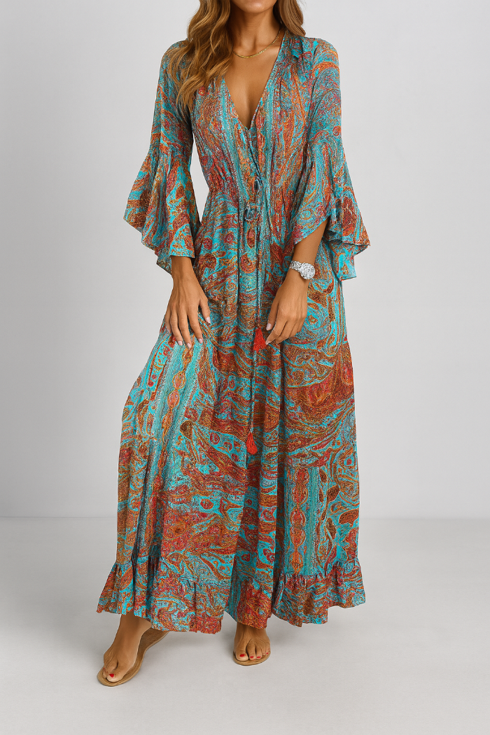 Bohemian maxi dress for women