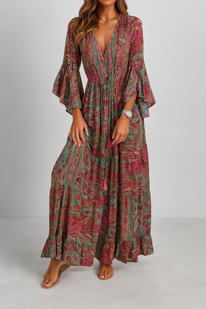 Bohemian maxi dress for women
