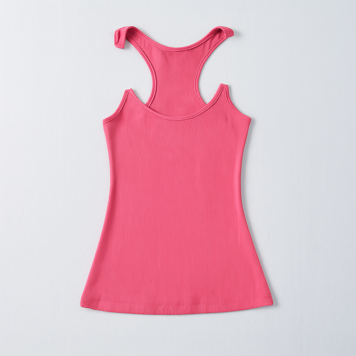 Usynlige stropper i ribbet tanktopp for kvinner