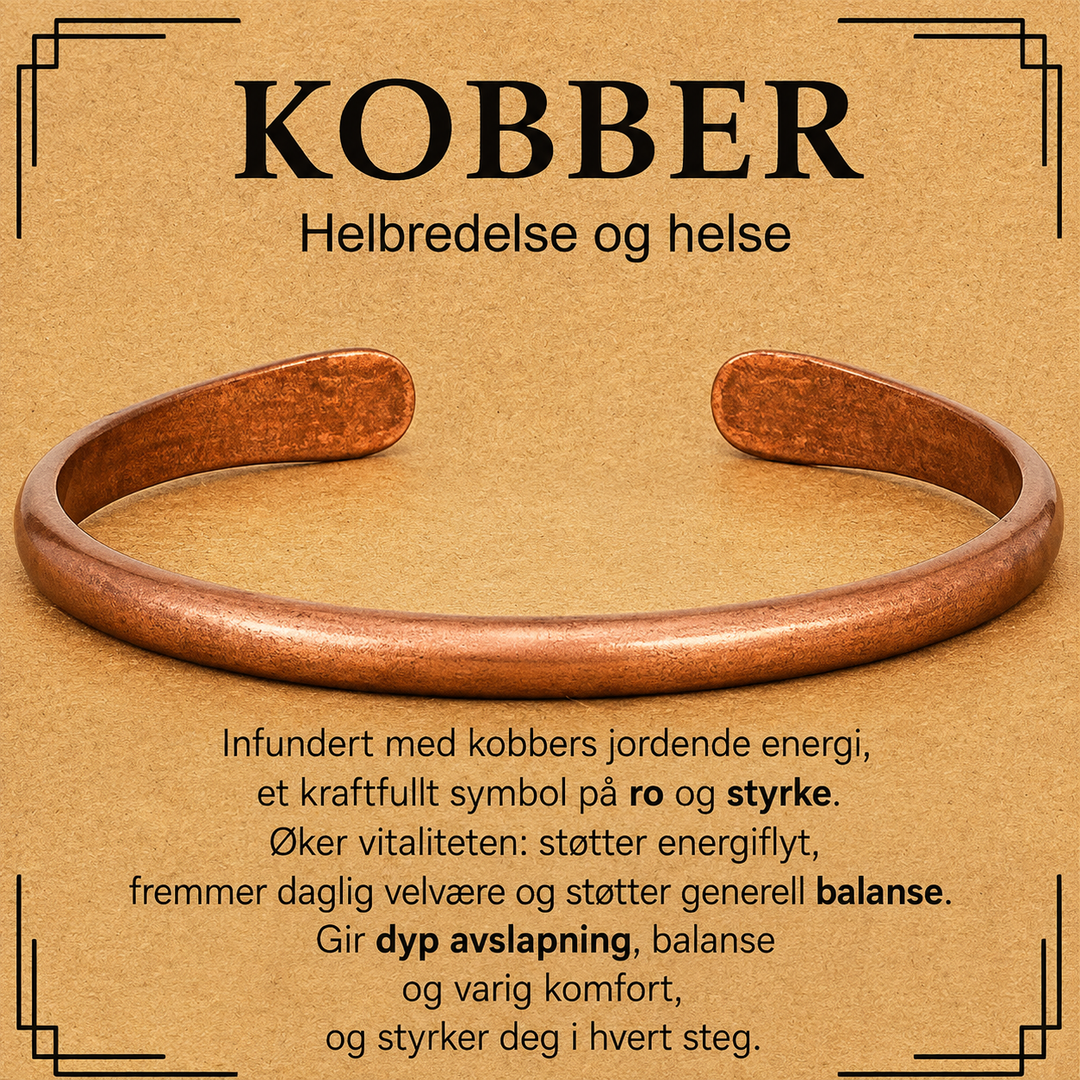 Vintage Rød Kobber Åpen Armbånd