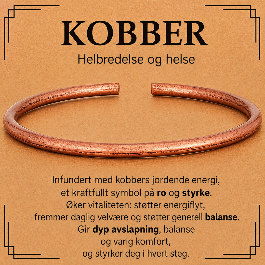 Vintage Rød Kobber Åpen Armbånd