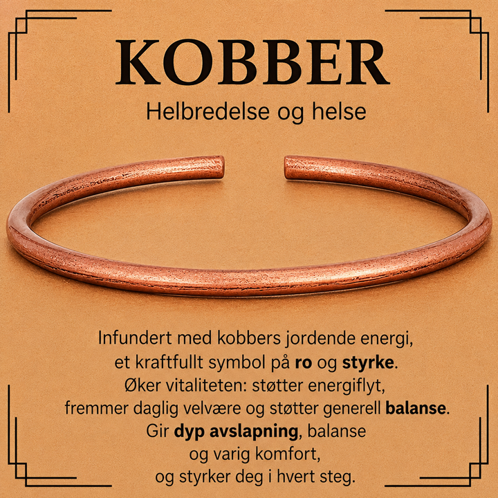 Vintage Rød Kobber Åpen Armbånd