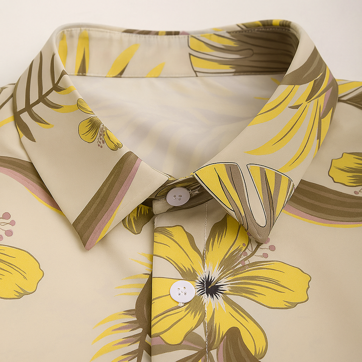 Retro Beach Style Hawaiian Outfit Set