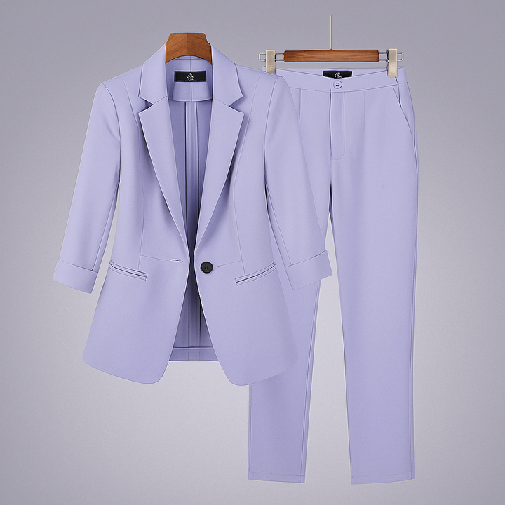 Formal suit set for women with blazer and trousers