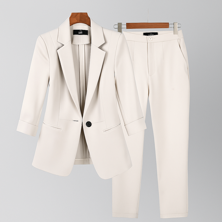 Formal suit set for women with blazer and trousers