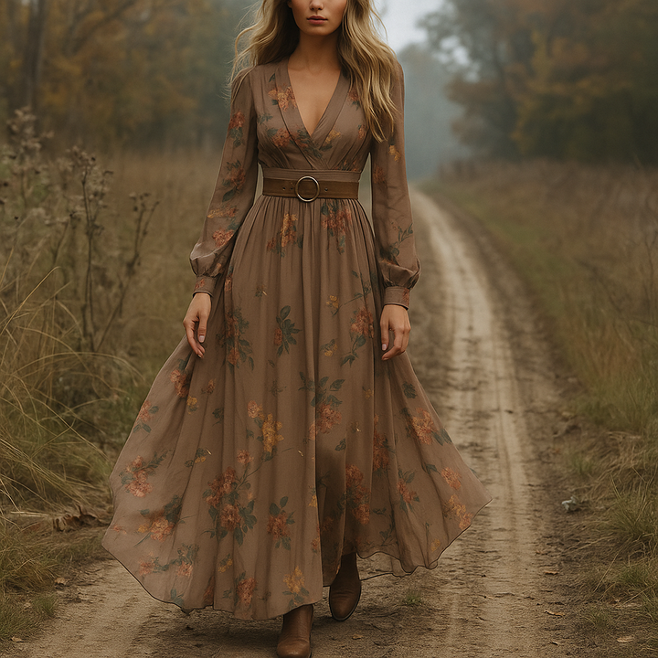 Boho Blomsterprint Maxikjole