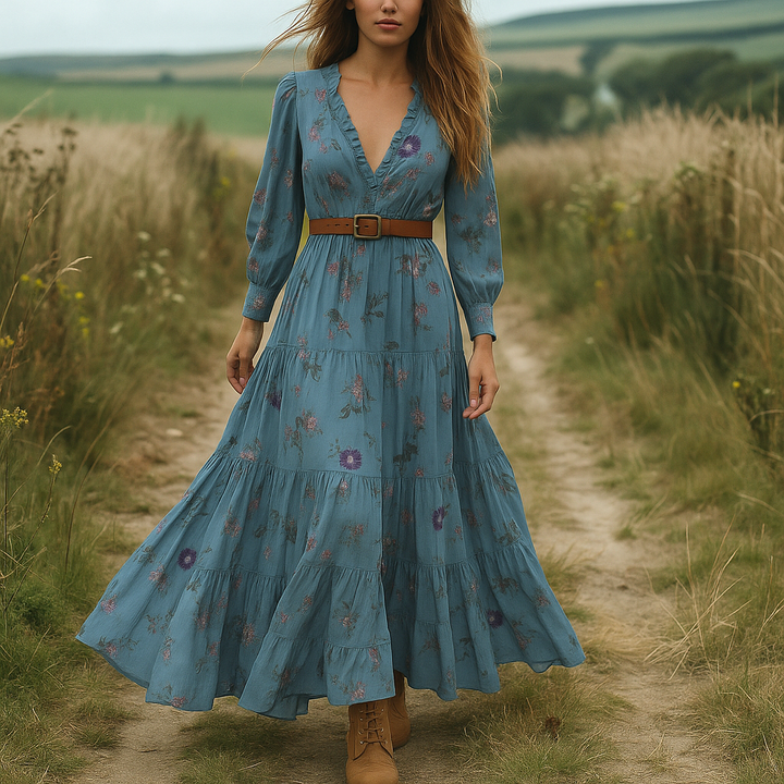 Boho Blomsterprint Maxikjole