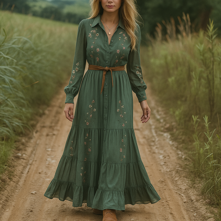Boho Blomsterprint Maxikjole
