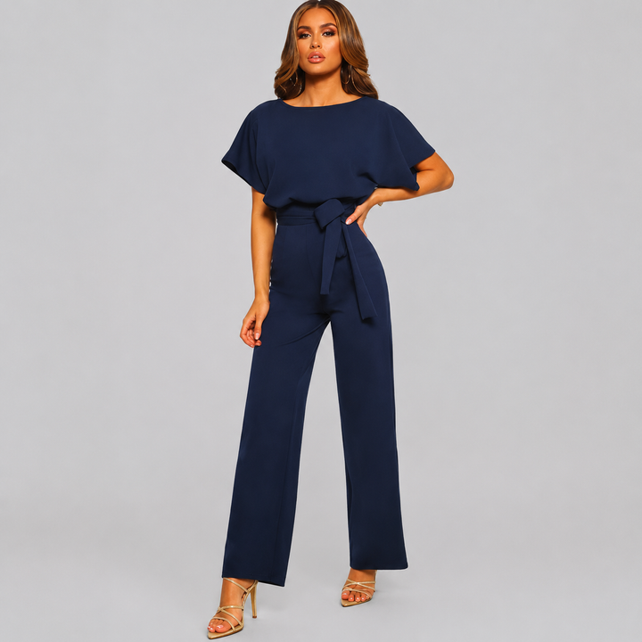 Dame Kort Erme Rett Bein Jumpsuit
