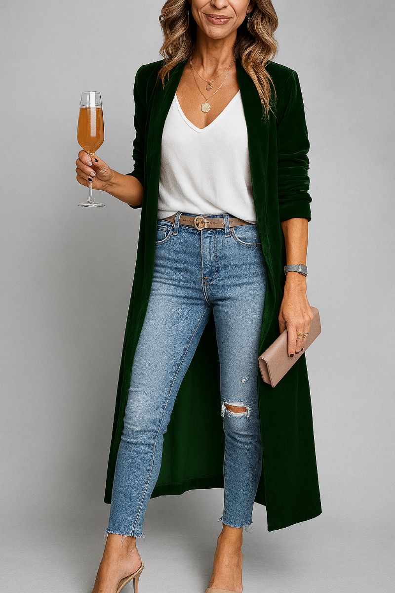 Long duster cardigan for women