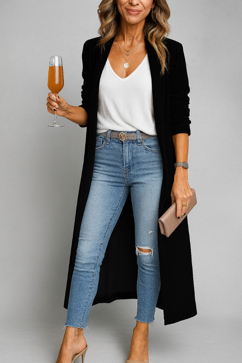 Long duster cardigan for women