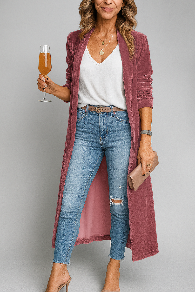 Long duster cardigan for women