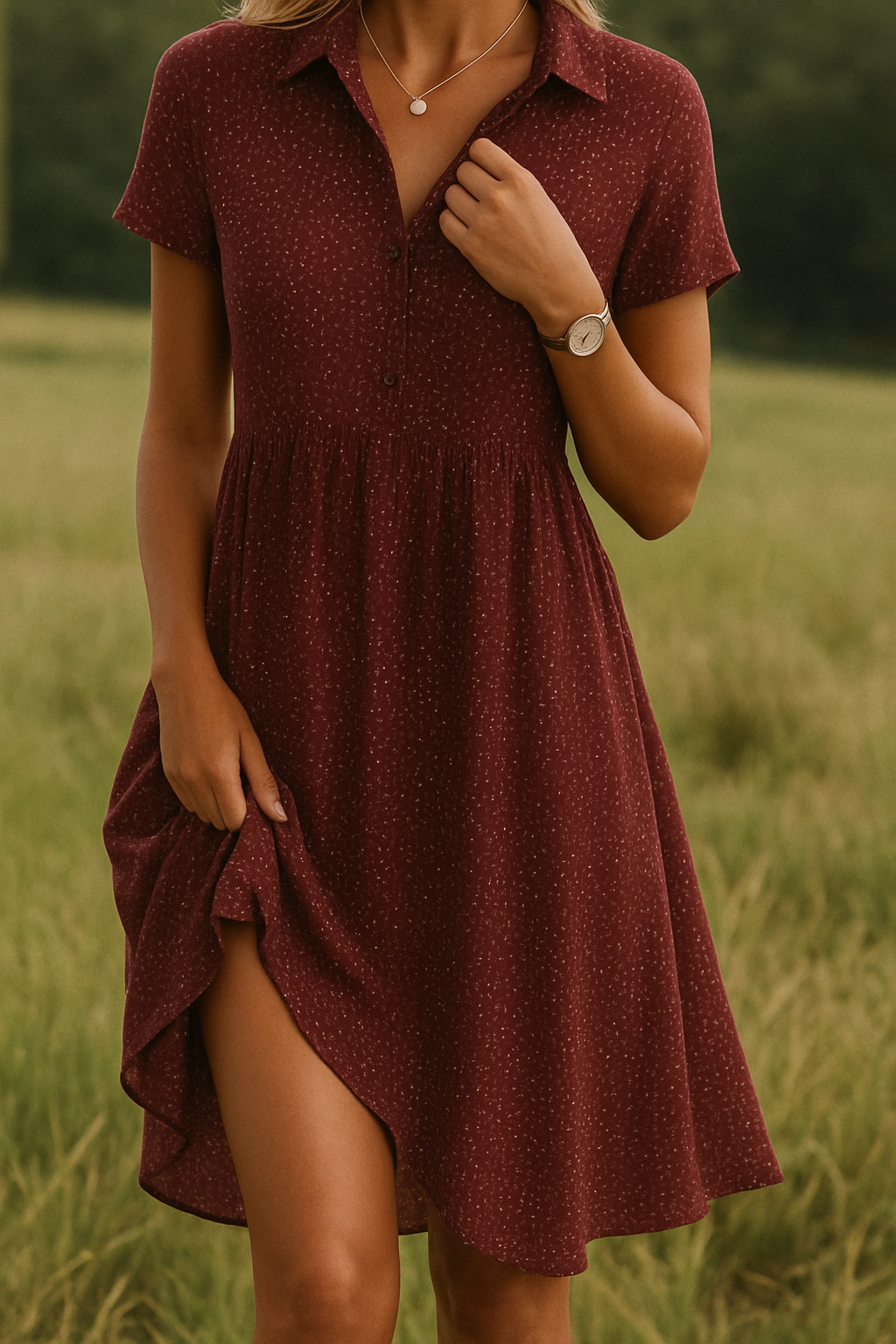 Women’s Short-Sleeve Shirt Dress Short-sleeve shirt dress for women