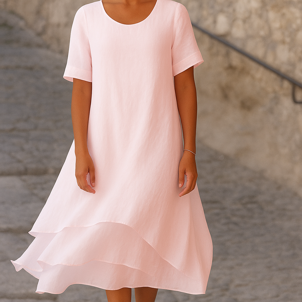 Elegantes Kleid mit Blockschlitz, mühelose moderne Eleganz