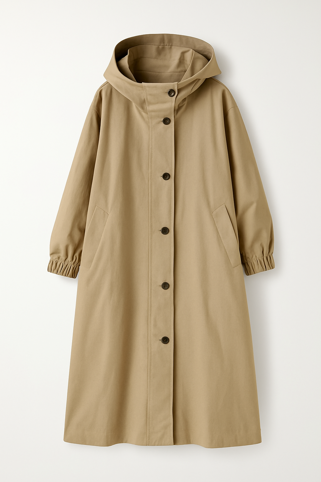 Lang trenchcoat med hette for kvinner – Ranya