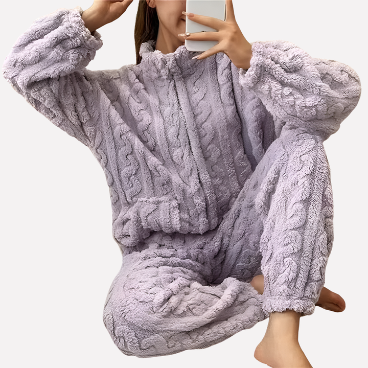Kvinners Fleece Pysjamas Sett