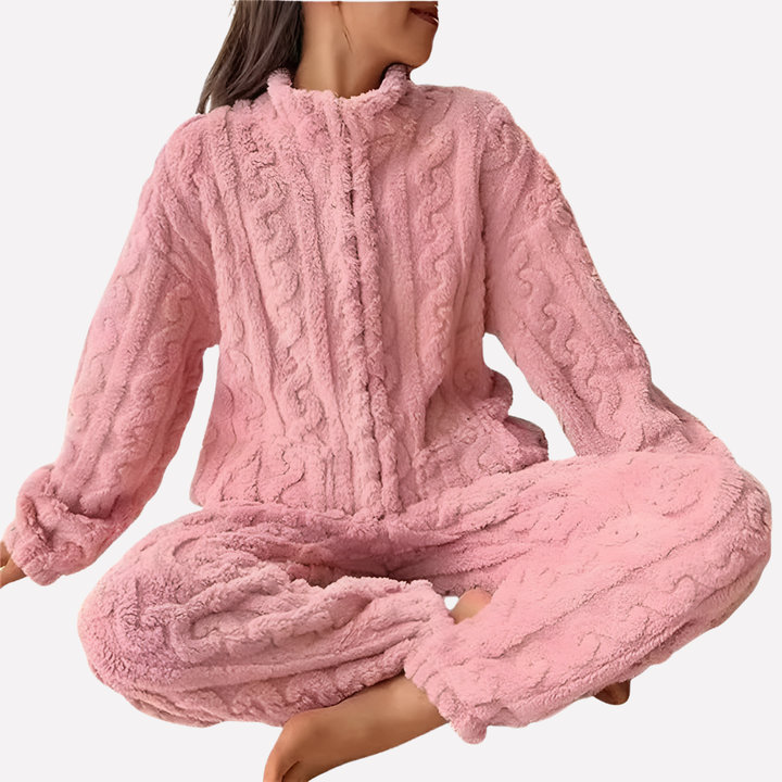 Kvinners Fleece Pysjamas Sett