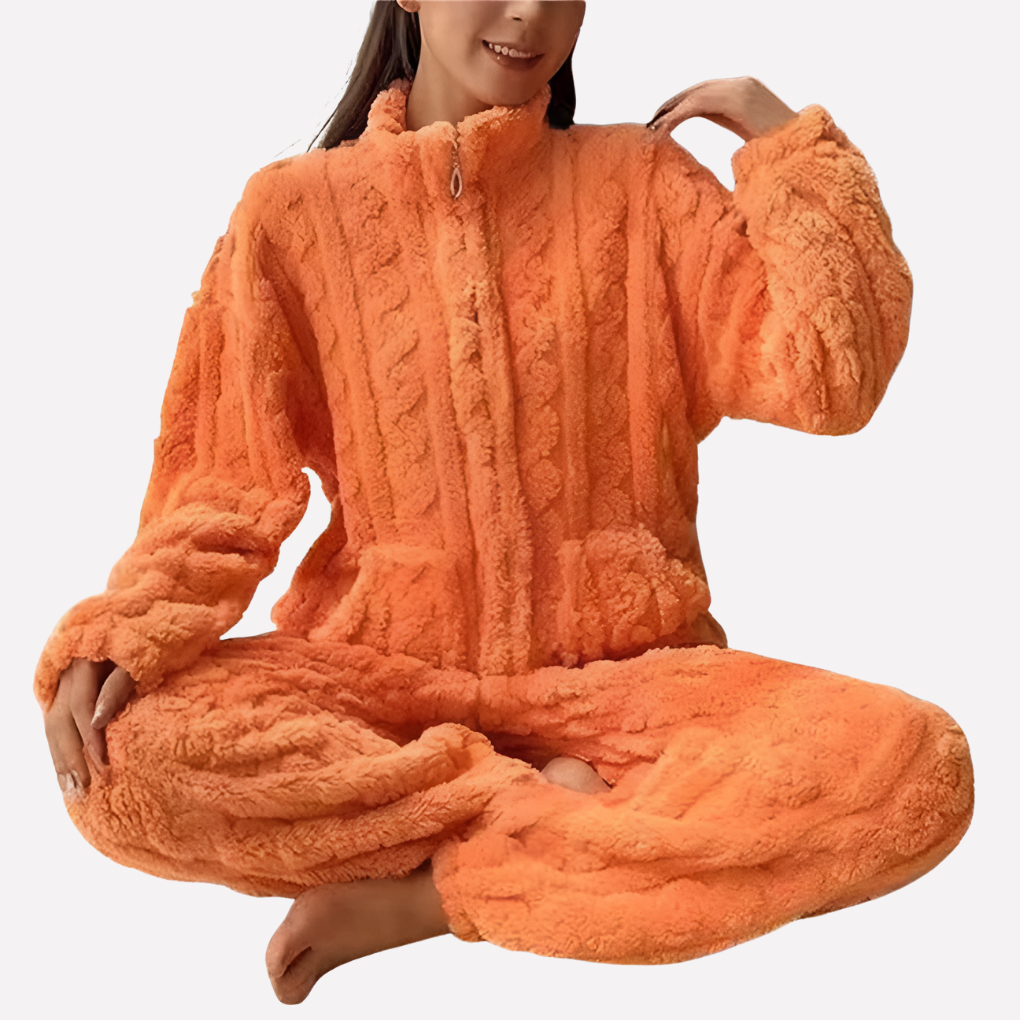 Kvinners Fleece Pysjamas Sett