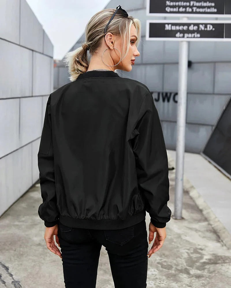 Klassisk Bomber Jakke for Kvinner