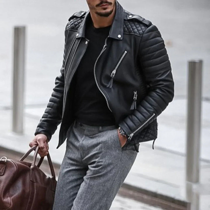 Timeless and durable leather jacket for men