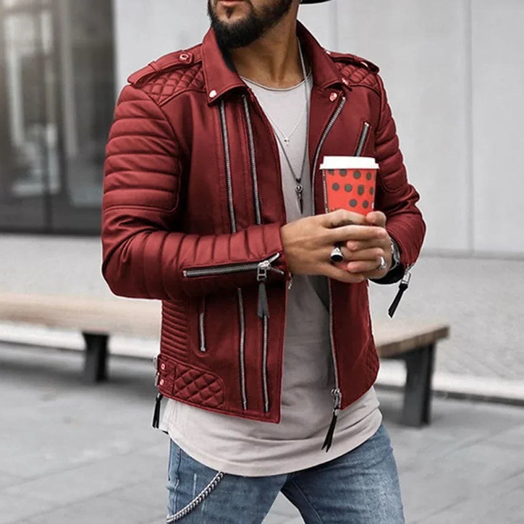 Timeless and durable leather jacket for men