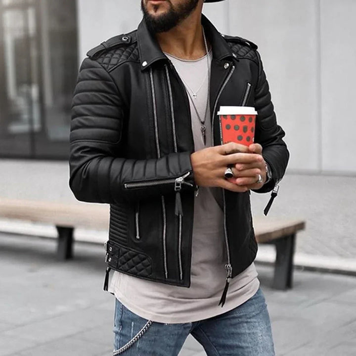 Timeless and durable leather jacket for men