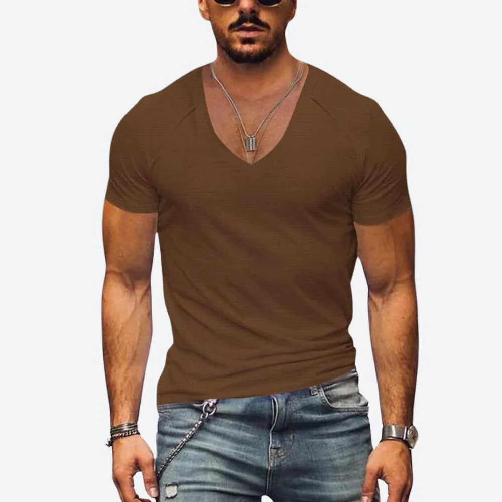 Breathable summer shirt for men with modern fit