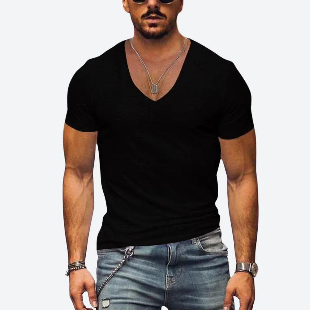 Breathable summer shirt for men with modern fit