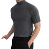 Breathable men's shirt with polo collar