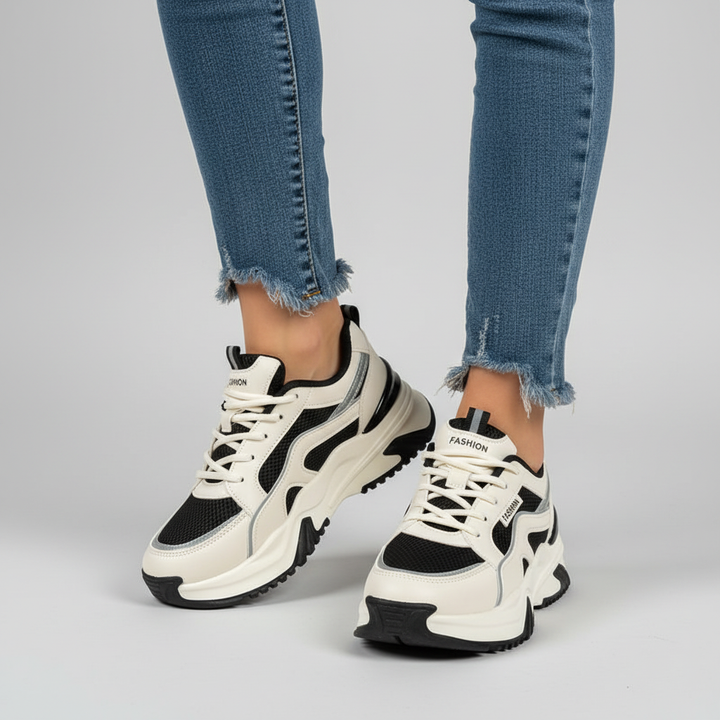 Sneaker med høy såle til dame - Cynthia