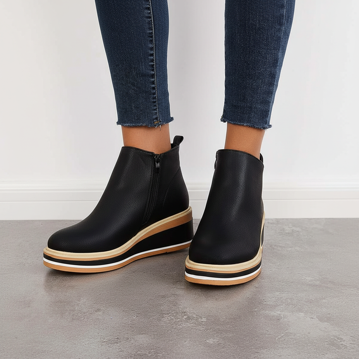 Dr. Martens-lignende støvletter med plattform for dame - Natalie